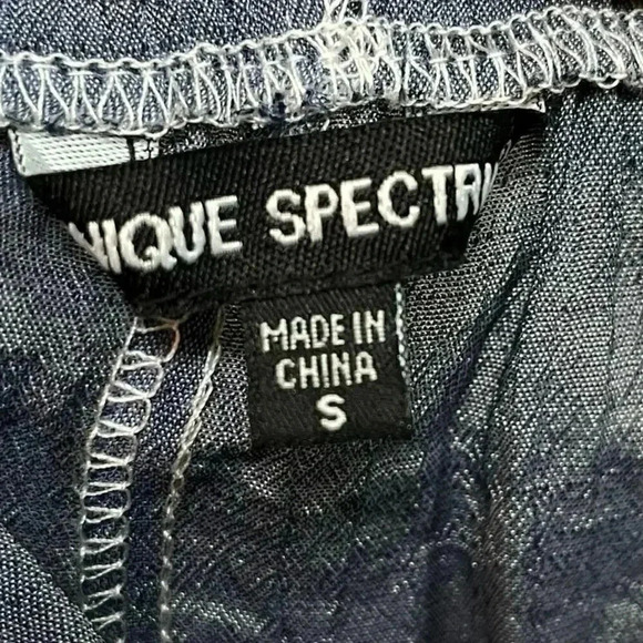 Unique Spectrum Blue‎ Long Sleeve Top Small - Picture 4 of 6